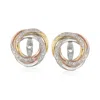 Ross-simons Diamond Swirl Earring Jackets In Tri-colored Sterling Silver In White