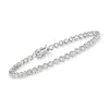 Ross-simons Diamond Tennis Bracelet In 14kt White Gold In Multi