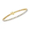 Ross-simons Diamond Tennis Bracelet In 14kt Yellow Gold In Multi