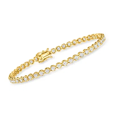 Ross-simons Diamond Tennis Bracelet In 14kt Yellow Gold In Multi