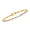 Ross-simons Diamond Tennis Bracelet In 18kt Gold Over Sterling In Multi