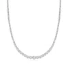 Ross-simons Diamond Tennis Necklace In 14kt White Gold In Multi