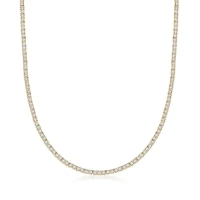 Ross-simons Diamond Tennis Necklace In Sterling Silver In Multi