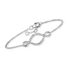 Ross-simons Diamond Twisted-loop Bracelet In Sterling Silver In Multi