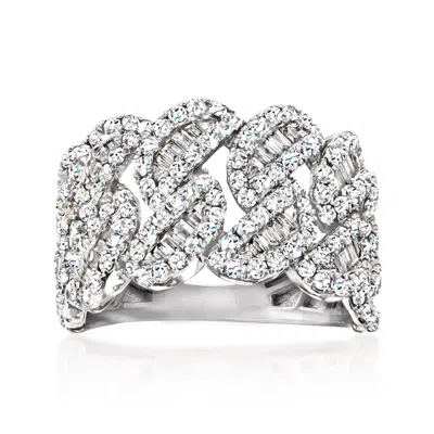 Ross-simons Diamond Twisted Ring In 14kt White Gold