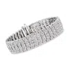 Ross-simons Diamond Vintage-style Bracelet In Sterling Silver In Multi