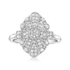 Ross-simons Diamond Vintage-style Ring In Sterling Silver In Gold