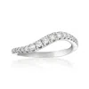 Ross-simons Diamond Wavy Ring In Sterling Silver In Metallic