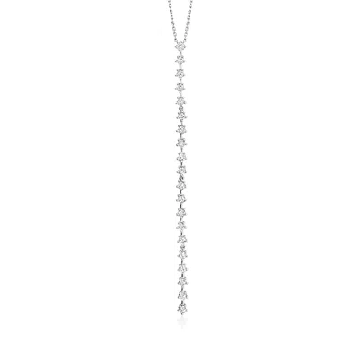 Ross-simons Diamond Y-necklace In Sterling Silver In Multi