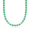 Ross-simons Emerald And Prasiolite Necklace In 18kt Gold Over Sterling In Multi