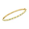 Ross-simons Emerald Bangle Bracelet In 18kt Gold Over Sterling In Multi