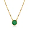 ROSS-SIMONS EMERALD NECKLACE IN 18KT GOLD OVER STERLING