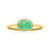 Ross-simons Emerald Ring In 14kt Yellow Gold In Green