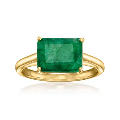 Ross-simons Emerald Ring In 18kt Gold Over Sterling