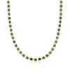 Ross-simons Emerald Square-link Necklace In 18kt Gold Over Sterling In Multi