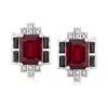 Ross-simons Garnet And . Multi-gem Earrings In Sterling Silver In Multi