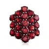 Ross-simons Garnet Cluster Ring In Sterling Silver In Red