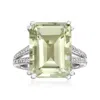 Ross-simons Green Prasiolite And . White Topaz Ring In Sterling Silver