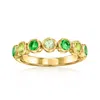 Ross-simons Green Sapphire And . Tsavorite Ring With . Peridots In 18kt Gold Over Sterling In Green