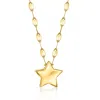 Ross-simons Italian 10kt Yellow Gold Puffed Star Necklace In Gold