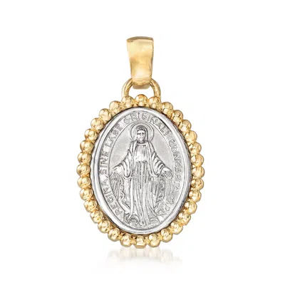 Ross-simons Italian 14kt 2-tone Gold Miraculous Medal Pendant