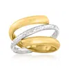 Ross-simons Italian 14kt 2-tone Gold Spiral Ring In Multi