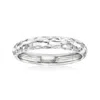 Ross-simons Italian 14kt White Gold Diamond-cut Ring In White
