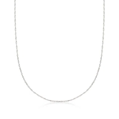 Ross-simons Italian 14kt White Gold Medium Rope Chain Necklace In Multi