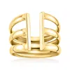 Ross-simons Italian 14kt Yellow Gold 3-row Cuff Ring In Yellow