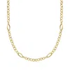 Ross-simons Italian 14kt Yellow Gold Alternating Cable And Oval-link Necklace In Multi