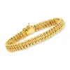Ross-simons Italian 14kt Yellow Gold Americana-link Bracelet In Multi