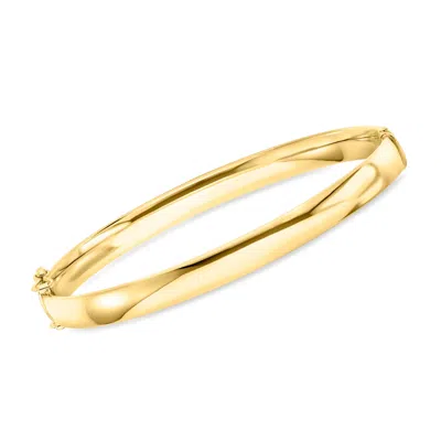 Ross-simons Italian 14kt Yellow Gold Bangle Bracelet In Metallic