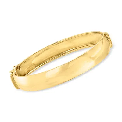 Ross-simons Italian 14kt Yellow Gold Bangle Bracelet With Box Clasp In Multi