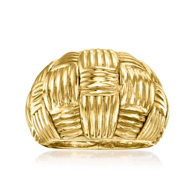 Ross-simons Italian 14kt Yellow Gold Basketweave Ring