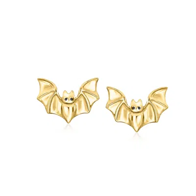 Ross-simons Italian 14kt Yellow Gold Bat Earrings