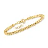 Ross-simons Italian 14kt Yellow Gold Bead Bracelet In Multi