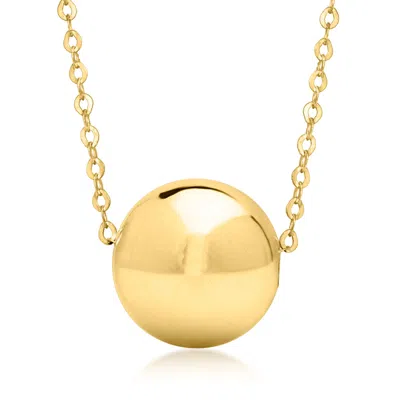 Ross-simons Italian 14kt Yellow Gold Bead Necklace In Multi