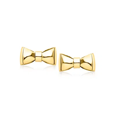 Ross-simons Italian 14kt Yellow Gold Bow Earrings