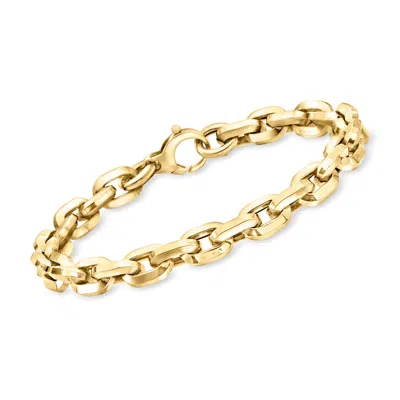 Ross-simons Italian 14kt Yellow Gold Cable-chain Bracelet In Multi