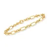 Ross-simons Italian 14kt Yellow Gold Cable-link Bracelet In Multi
