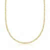 Ross-simons Italian 14kt Yellow Gold Cable-link Necklace In Multi