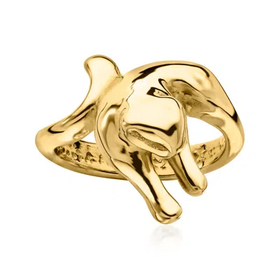 Ross-simons Italian 14kt Yellow Gold Cat Ring