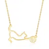 Ross-simons Italian 14kt Yellow Gold Cat With Yarn Necklace In Multi