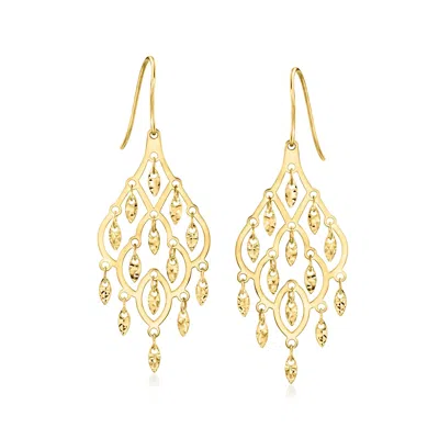Ross-simons Italian 14kt Yellow Gold Chandelier Earrings