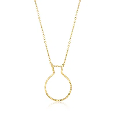 Ross-simons Italian 14kt Yellow Gold Charm-compatible Cable-chain Necklace In Multi