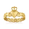 Ross-simons Italian 14kt Yellow Gold Claddagh Ring