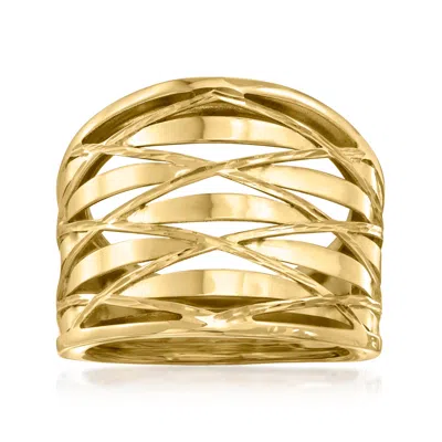 Ross-simons Italian 14kt Yellow Gold Crisscross Ring