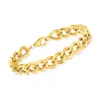 Ross-simons Italian 14kt Yellow Gold Curb-link Bracelet In Multi