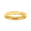 Ross-simons Italian 14kt Yellow Gold Diamond-cut Ring In Yellow