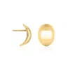 Ross-simons Italian 14kt Yellow Gold Dome Earrings In Yellow